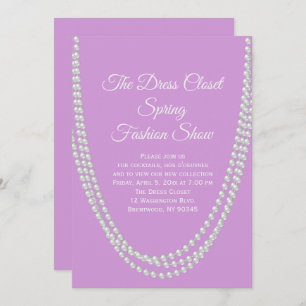 Invitation Lilac and Pearls Fashion Show