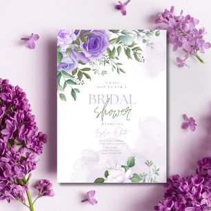 Invitation Lilac aquarelle pour une fête prénuptiale, Fête pr