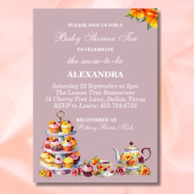 Lilac Baby shower de thé Whimsical Floral