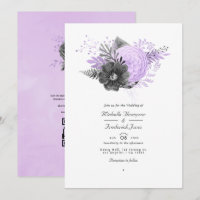 Lilac et charbon de bois Code QR RSVP Mariage