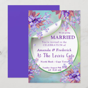 Invitation Lilac Purple Oubliez-moi-non MARIAGE