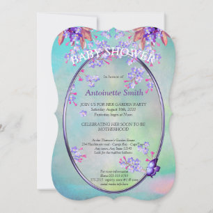 Invitation Lilac Purple Oubliez-moi pas le Baby shower de fle