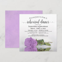 Lilac Purple Rose Chic Mariage Répétition & Dîner