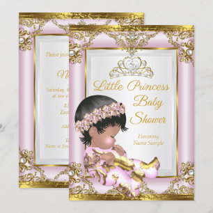 Invitation Lilac Rose Gold Princess Baby Shower
