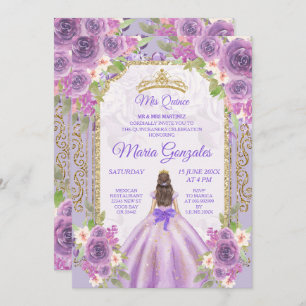 Invitation Lilac Rose Mexicaine Fille 15e anniversaire 1 Invi