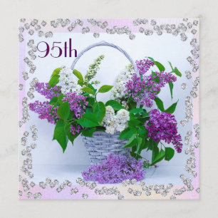Invitation Lilacs & Diamonds 95e anniversaire