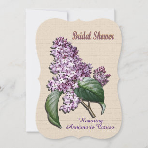 Invitation Lilacs d'invitation de douche nuptiale