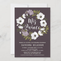 Lilacs et anémones Floral Wreath Quinceañera
