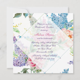 Invitation Lilacs et Peonies