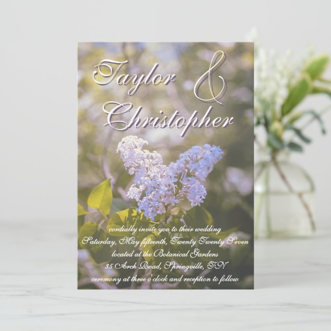 Invitation Lilas  (Debout devant)