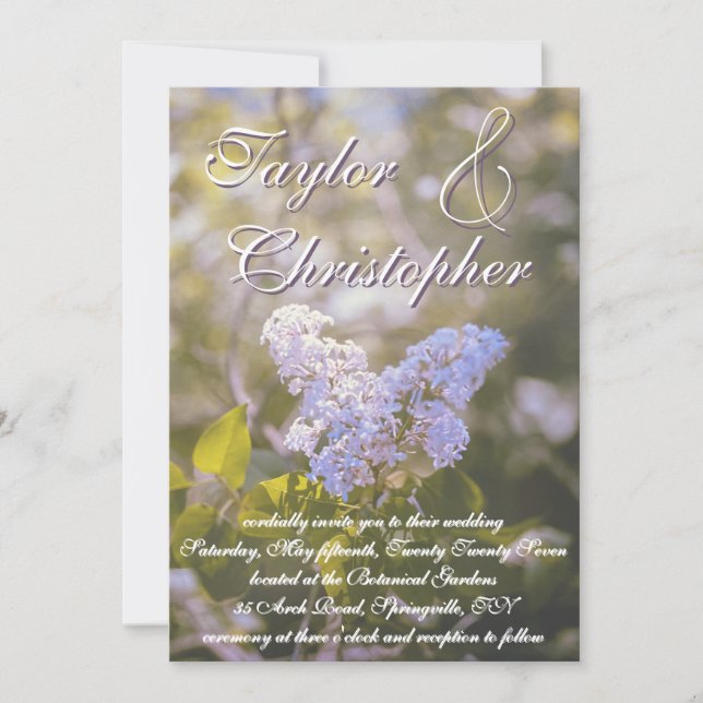 Invitation Lilas  (Devant)
