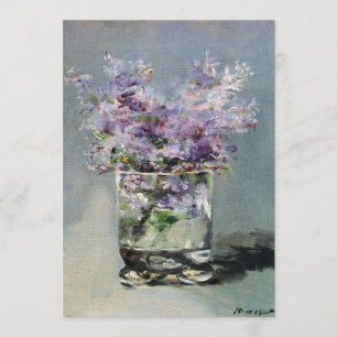 Invitation Lilas dans un verre par la Fête de la mariée de