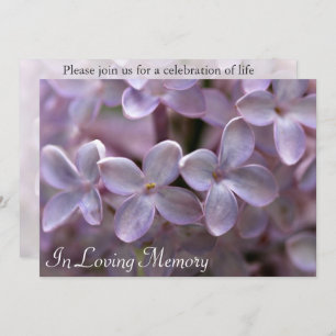 Invitation lilas d'enterrement de cérémonie
