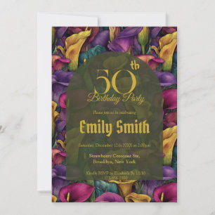 Invitation Lilies Appelées Personnalisées Thème 20e Anniversa