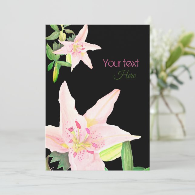 Invitation Lilium blanc (Debout devant)