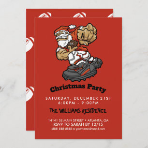 Invitation L'Illustration de Santa Claus Playing