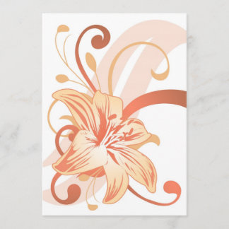 Invitation Lily De Pâques En Orange