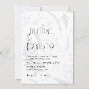 Invitation Lily de Valley Avant et arrière botaniques de l