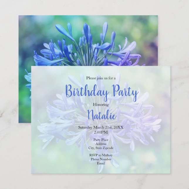 Invitation Lily du Nil (Devant / Derrière)