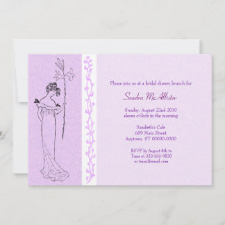 Invitation Lily Fête de l'mariée Lilac
