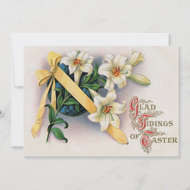Invitation Lily Lys Ruban jaune (Devant)