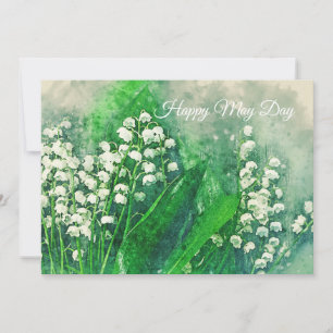 Invitation Lily of the Valley Watercolor Card