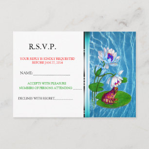 Invitation Lily Pad avec la grenouille RSVP Faire-