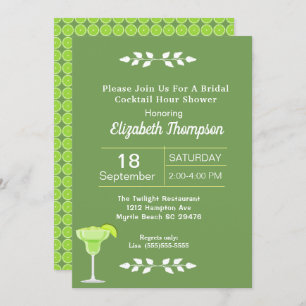 Invitation Lime Margarita Bridal Cocktail de douche Invitatio