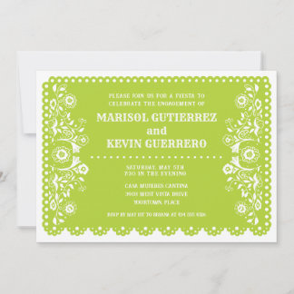 Invitation Lime Papel Picado Cinco de Mayo