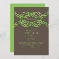 Lime vert et Brown Lier le Wedding shower de noeud