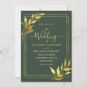 Invitation Limites royales minimalistes Mariage botanique mod