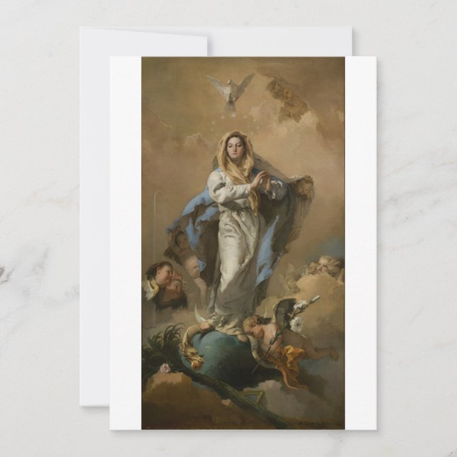 Invitation L'Immaculée Conception par Giovanni Tiepolo (Devant)