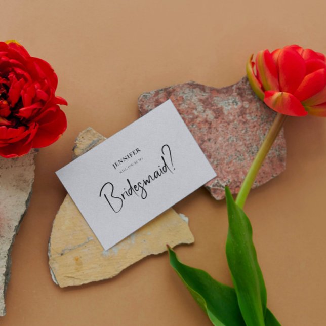 Invitation Lin Gris Blanc Script Serez-Vous Ma Servante D'Acc (Créateur téléchargé)