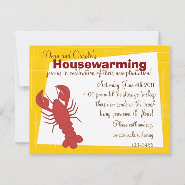 Invitation L'incroyable homard (Devant)