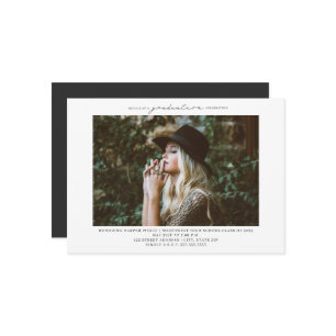 Invitation Line Art Photo Graduation Party