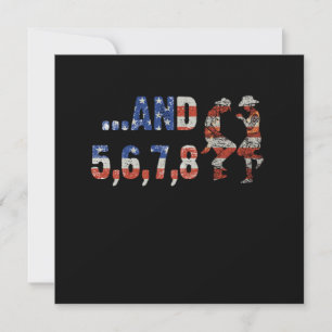 Invitation Line Dance Country Music US Drapeau Cowboy Cowgirl