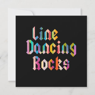 Invitation Line Dancing Rocks Line Dance Country Boots Cadeau