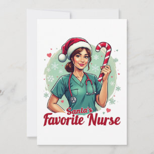 Invitation L'infirmière préférée du Père Noël 