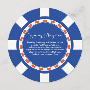 Invitation L'information l'épousant du jeton de poker   de