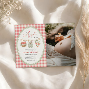 Invitation Linge de bébé aux pommes d'automne pour bébé Showe