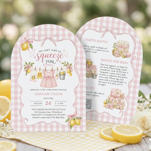 Invitation Linge de bébé Citronnade Baby Shower (Créateur téléchargé)