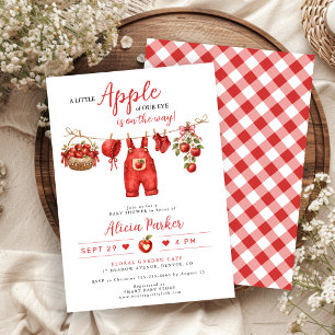 Invitation Linge de bébé shower apple de nos yeux