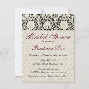Invitation Linge de dentelle mariage blanc classique jolie