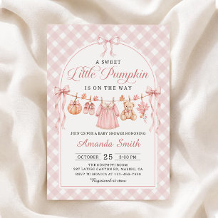 Invitation Linge de Petit Citrouille Bébé Automne Shower