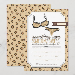 Invitation Lingerie à motif léopard pour enterrement de vie d
