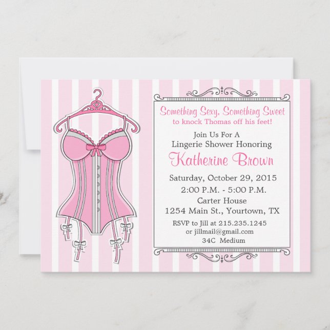 Invitation Lingerie Bridal Shower (Devant)