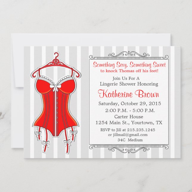 Invitation Lingerie Bridal Shower (Devant)