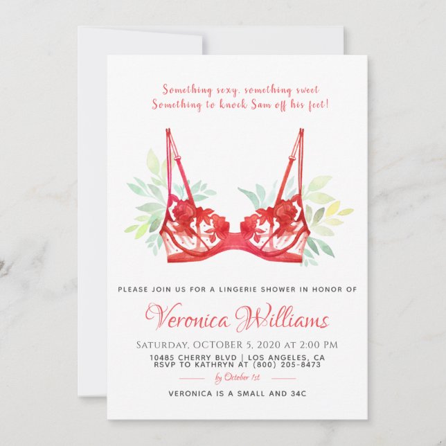 Invitation Lingerie Bridal Shower (Devant)