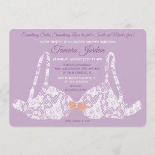 Invitation lingerie de couleur de fond quelconque