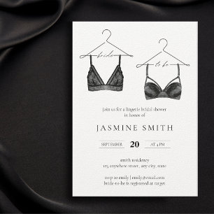 Invitation Lingerie en dentelle noire Fête des mariées modern